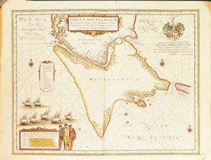 Détroit de Magellan, du Theatrum Orbis Terrarum - Willem and Joan  Blaeu