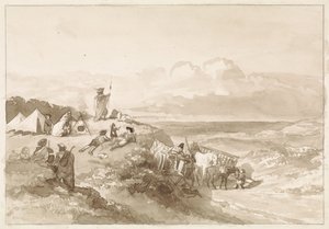 Bivouac dans un paysage vallonné