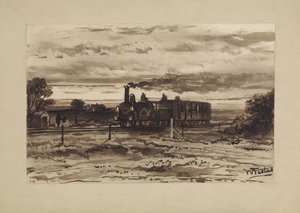 Paysage avec train - Willem de Famars Testas