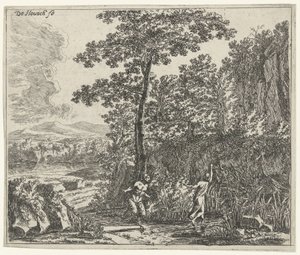 Paysage avec Pan et Syrinx - Willem de Heusch