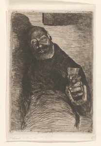 Buveur (Homme avec un verre levé) - Willem de Zwart (signed by artist)