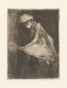 Fille lisant (de profil) - Willem de Zwart (signed by artist)