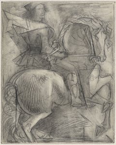 Homme sur un cheval cabré - Willem van Konijnenburg