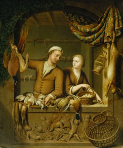 Les vendeurs de volaille, 1727 - Willem Van Mieris