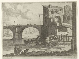 Pont et moulin à eau (Italiaanse landschappen)