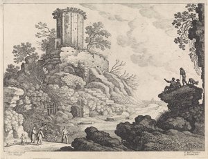 Paysage avec la ruine d