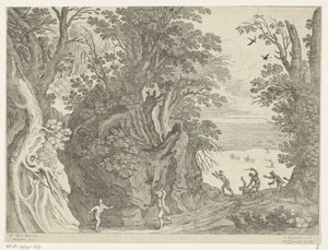 Paysage avec une attaque armée - Willem van Nieulandt (II)