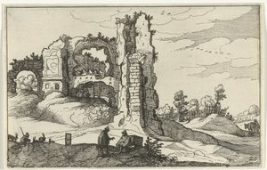 Ruine avec une porte