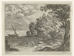 Pêche miraculeuse (Italiaanse landschappen) - Willem van Nieulandt (II)