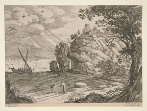 Paysages italiens ; une des 30 planches - Willem van Nieulandt II