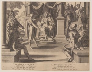 Alexandre le Grand en tant que juge, planche 10 des Trônes de justice (Thronus Iustitiae) - Willem van Swanenburgh