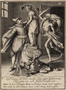 La Mort avec une flèche prête à frapper l