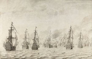 La bataille de Dunkerque La bataille navale contre les Espagnols près de Dunkerque, 18 février 1639 - Willem van de Velde (I)
