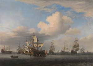 Navires anglais capturés après la bataille des Quatre Jours - Willem van de Velde (II)