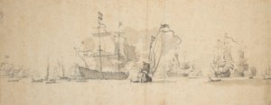Conseil de guerre dans la flotte hollandaise, mai 1665?, c.1665 - Willem van de Velde the Younger