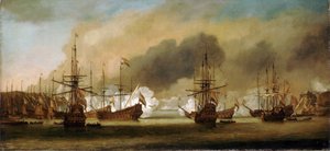 Bataille de Bergen (ou Vagen), 3 août 1665 (13 août 1665) - Willem van de Velde the Younger