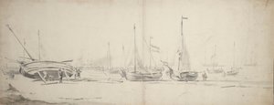 Pinks et weyshuits tirés à terre, vers 1665 - Willem van de Velde the Younger