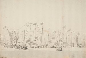 Cortège fluvial sur le Y à Amsterdam en l
