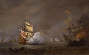 Bataille navale des guerres anglo-néerlandaises - Willem van de Velde the Younger