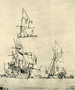 Navires en mer, milieu-fin du 17e siècle, 1943 - Willem van de Velde the Younger