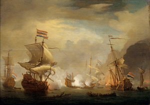 La bataille de Texel - Willem van de Velde the Younger