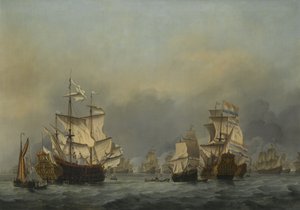 La Bataille des Quatre Jours, vers 1670 - Willem van de Velde the Younger