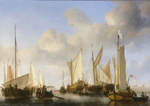Un yacht néerlandais saluant