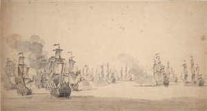 Action de Beach et van Ghent - Willem van de the Elder Velde