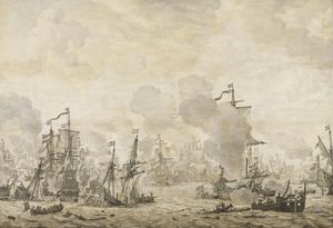 Épisode de la bataille entre les flottes hollandaise et suédoise dans l