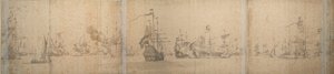 La flotte néerlandaise au large des côtes de Hollande en novembre 1664