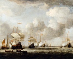 Une flotte hollandaise arrivant à l