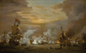 La bataille de Texel - Willem van de Velde the Younger