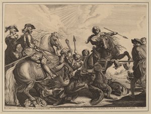 La chasse au loup - Willem van der Leeuw after Sir Peter Paul Rubens