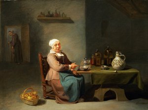 Une femme dans une cuisine - Willem van the Elder Herp