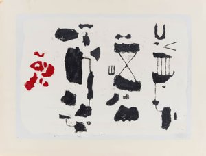 Signes noirs - Figures noires avec forme rouge