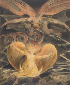 Tableau Toile 'The Ancient Of Days' William Blake - 60x90cm, Impression UV, Décoration Murale Vintage - Sans Cadre - 9