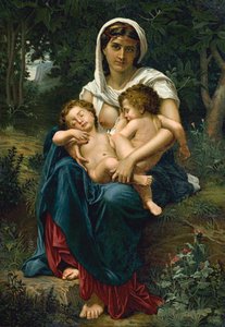 Charité (chromolithographie) - William Adolphe (after) Bouguereau