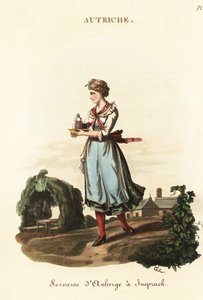 Serveuse autrichienne dans une auberge à Innsbruck, Tyrol - William (after) Alexander