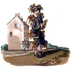 Garçon de ramoneur en costume du 1er mai, vers 1820 (gravure)