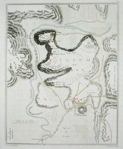 Plan de la ville de Troie, de 