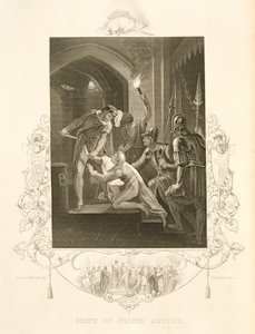 La Mort du Prince Arthur, dans King John par William Shakespeare (1564-1616) gravé par J. Rogers (gravure)