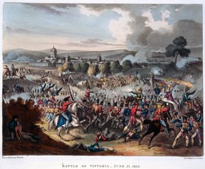 Arthur Wellesley (1769-1852) Lord Wellington entrant à Salamanque, gravé par J.C. Stadler, publié en 1818