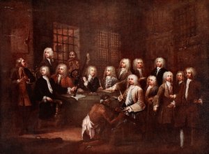 Un comité de la Chambre des communes à la prison de la flotte - William (after) Hogarth