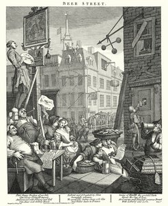 Rue de la bière (gravure) - William (after) Hogarth