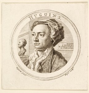 Portrait de William Huggins, pub. 1760