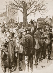 Grève des ouvriers agricoles du Warwickshire : réunion à Whitnash - William (after) Rainey