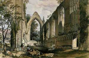 Abbaye de Bolton, intérieur du chœur, de 