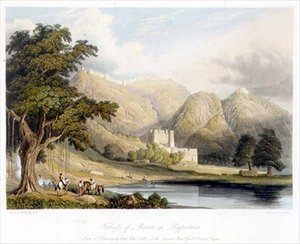La Forteresse de Bowrie au Rajpootana, dessinée par le Capitaine Charles Auber du Département du Quartier Général à Ceylan, du Volume I de 
