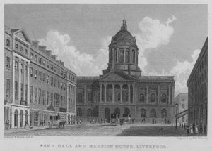 Hôtel de ville et Mansion House, Liverpool - William (after) Westall