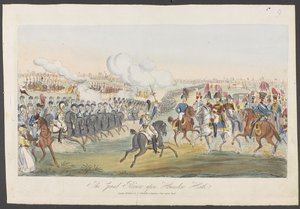 La grande revue sur Hounslow Heath - William (attr. to) Heath